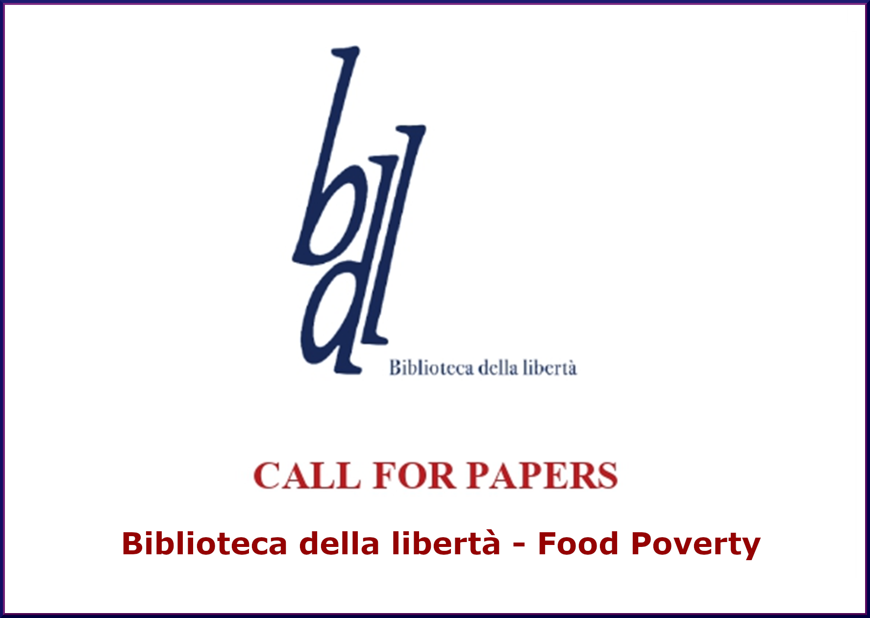Food poverty, sustainability and right to food: CALL IN CHIUSURA